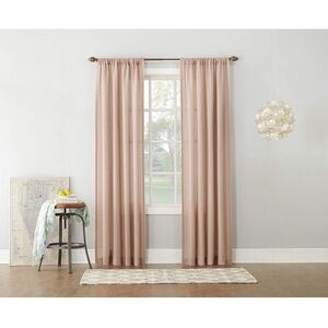 No. 918 Amalfi Linen Blend Textured Semi-Sheer Rod Pocket Curtain
